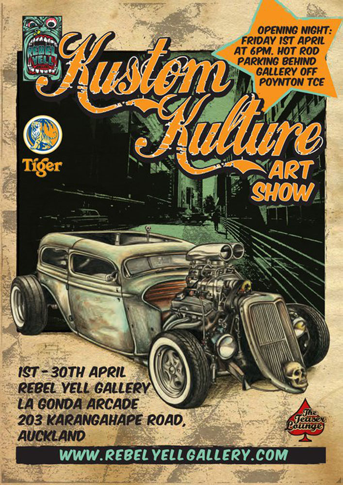  Kustom Kulture is an American neologism used to describe the artworks 